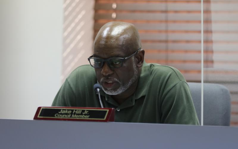 Councilman Jake Hill Jr. was in favor of the City of Lake City trying to hire a grant writer for a commission-based role. (JAMIE WACHTER/Lake City Reporter)