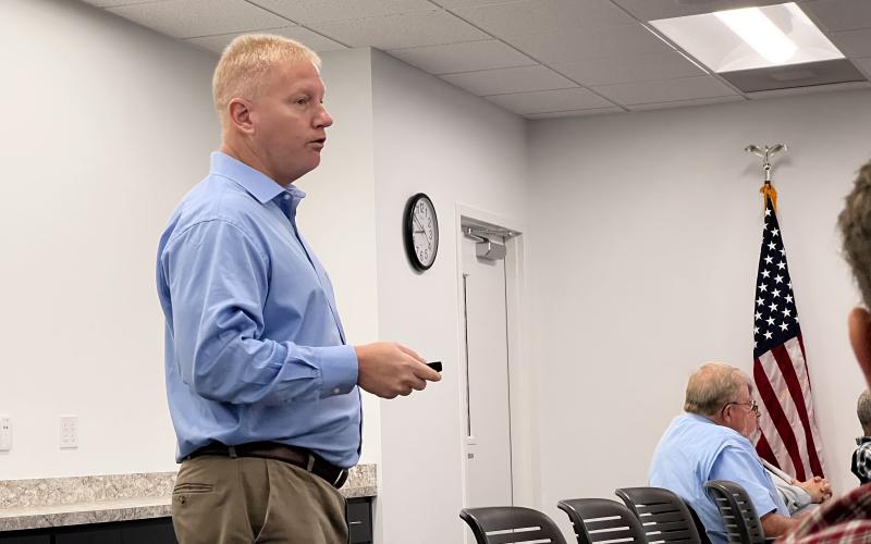 Ryan Bartkus, a PACE program director, discussed the economic development financing tool with the Suwannee County Board of County Commissioners last week. (FILE)