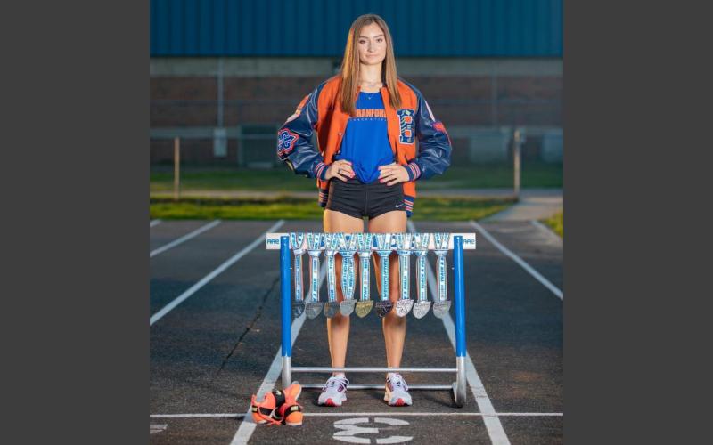 Branford’s Nathalia Veal repeats as the LCR’s Girls Track &amp; Field Athlete of the Year. (386 PHOTOGRAPHY))