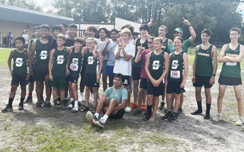 Suwannee’s boys cross country team won the Bradford Invitational on Saturday. (COURTESY)