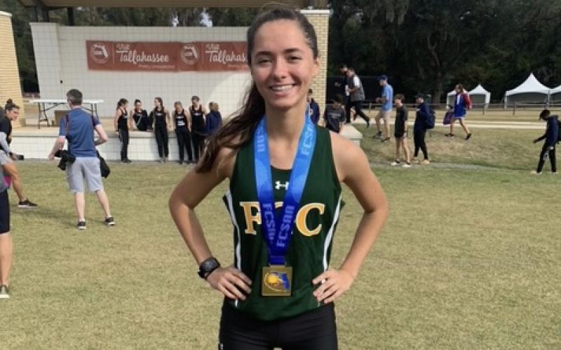 FGC runner Kyla Desmartin finished fifth at the NJCAA Region 8 Championship on Friday and was named to the All-Region team. (COURTESY)