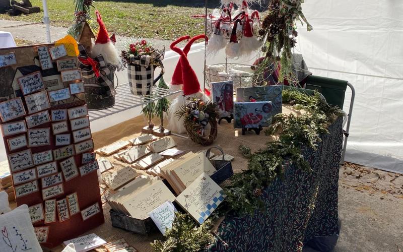 Crafts vendors, as well as food and coffee vendors, will be set up around the Lafayette County Courthouse square on Saturday for the second Downtown Christmas festival in Mayo. (COURTESY)