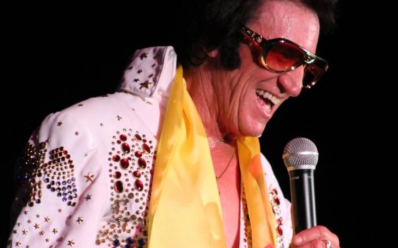 Ted “TeddyMac Elvis” McMullen will conclude the Dec. 10 show of the TeddyMac Elvis and Friends’ Country Christmas Show with a performance in full Elvis costume. (COURTESY)