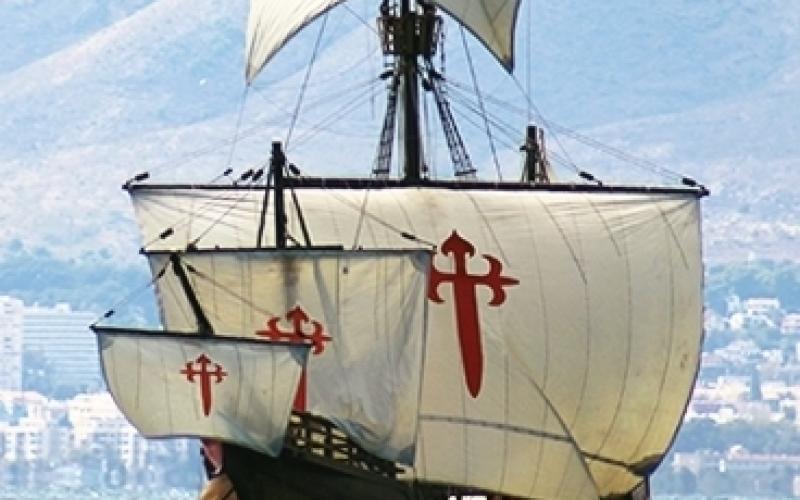 A replica of Trinidad, Magellan’s flagship, is open for tours in Fernandina Beach through Dec. 5. (COURTESY)
