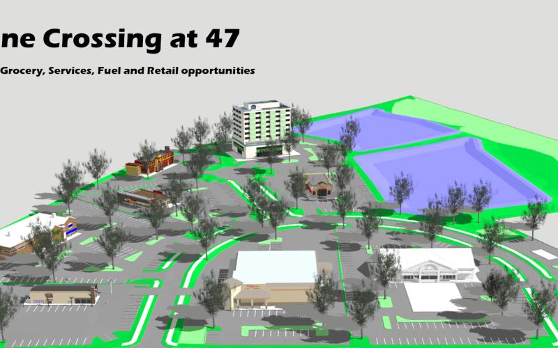 Cornerstone Crossing at 47, a mixed-use development project, got a variance request for stormwater design from the Suwannee River Water Management District board Tuesday to keep the project moving forward. (COURTESY)