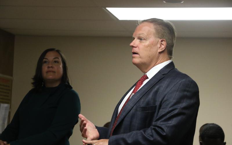 Meridian Behavioral Healthcare CEO Don Savoie discusses his organization’s plan for the Lake Shore Hospital in June 2022. (FILE)