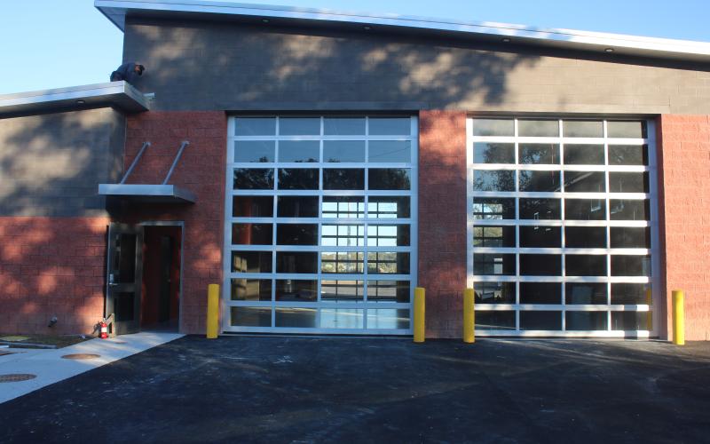 The Lake City Fire Department’s Fire Station #2 gets some roofing done back in January. LCFD Chief Josh Wehinger said officials have already done two walk-throughs at the station ahead of its opening. (TONY BRITT/Lake City Reporter)