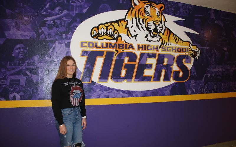 Caris Feagle, a junior at Columbia High School, took first runner-up honors at a recent speech competition. (TONY BRITT/Lake City Reporter)