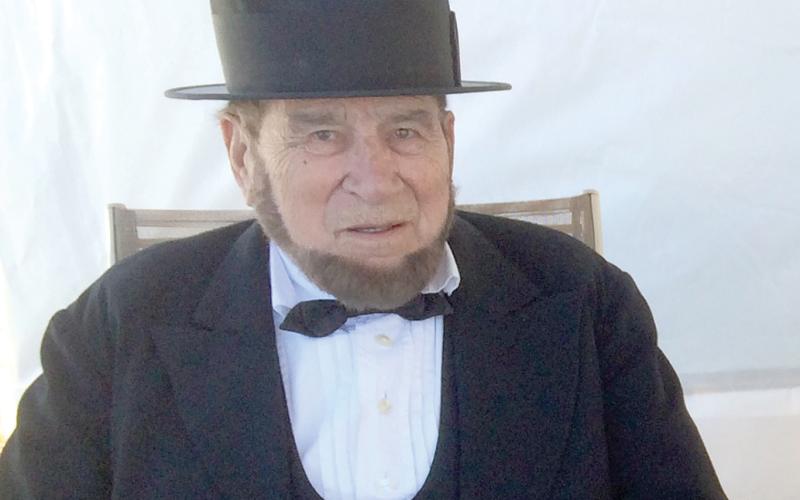 Tad Allen portrayed Abraham Lincoln at the Olustee Festival for more than 30 years. (COURTESY)