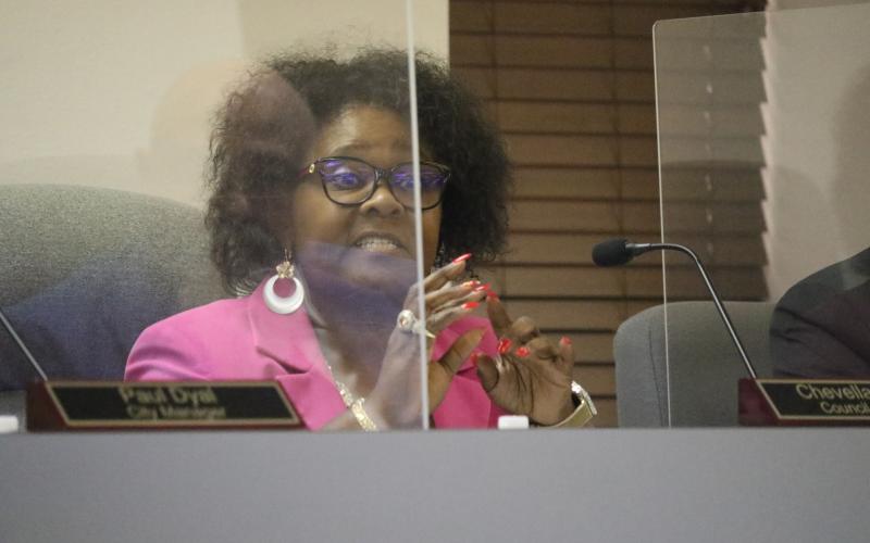 Lake City Councilwoman Chevella Young said she was not impressed by Columbia County’s recreation efforts at Richardson Community Center. (JAMIE WACHTER/Lake City Reporter)