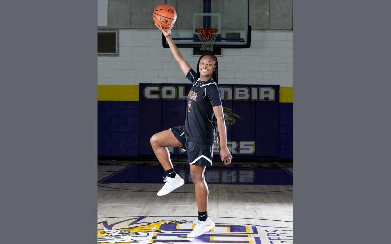 Columbia point guard Eriel Baker is the LCR’s Girls Basketball Player of the Year. (JEN CHASTEEN/Special to the Reporter)