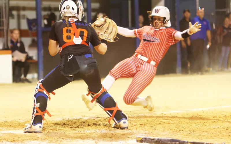 Williston scored two runs in the top of the seventh inning to rally past Branford for a 4-2 win on Friday in a matchup of the top two teams in Class 1A. (PAUL BUCHANAN/Special to the Reporter)
