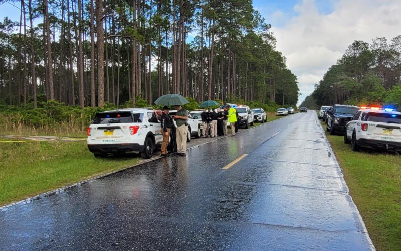 The Columbia County Sheriff’s Office is investigating a suspicious death after a body was found Tuesday on a road in the Osceola National Forest. (COURTESY)
