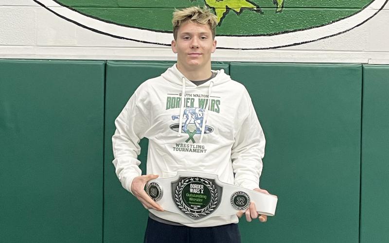Suwannee’s Austin McKinney is the LCR’s Wrestler of the Year. (COURTESY)