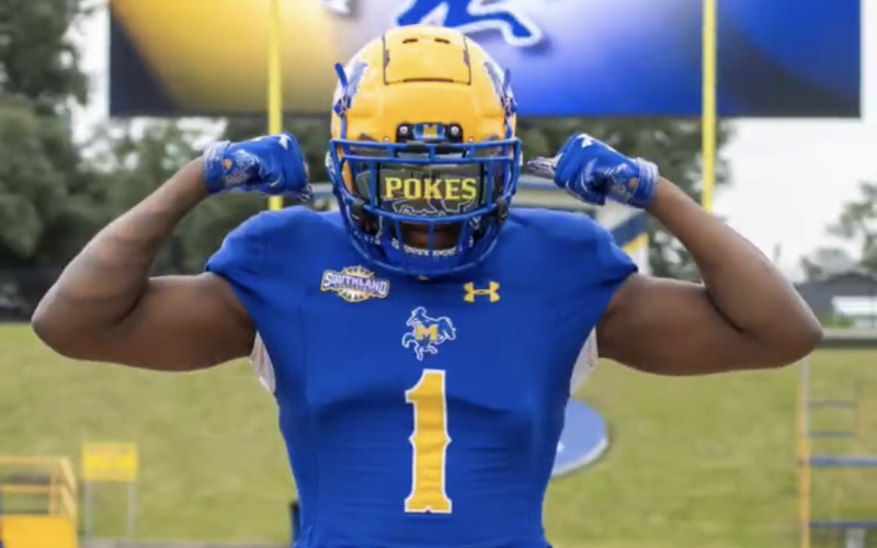 Marcus Peterson on his visit to McNeese State. (COURTESY)