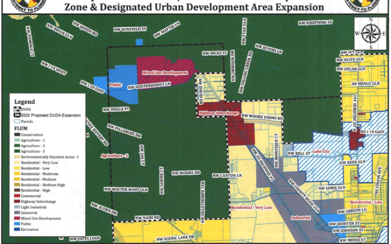 The Columbia County Commission approved land use changes near the Interstate 10 and U.S. Highway 41 interchange Tuesday. (COURTESY)