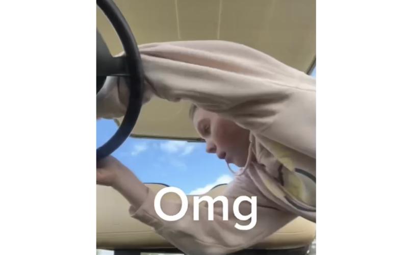 Getting thrown off a golf cart has Olivia Moody (pictured) and Kaylee Simmons appearing on Sunday’s America’s Funniest Home Videos.