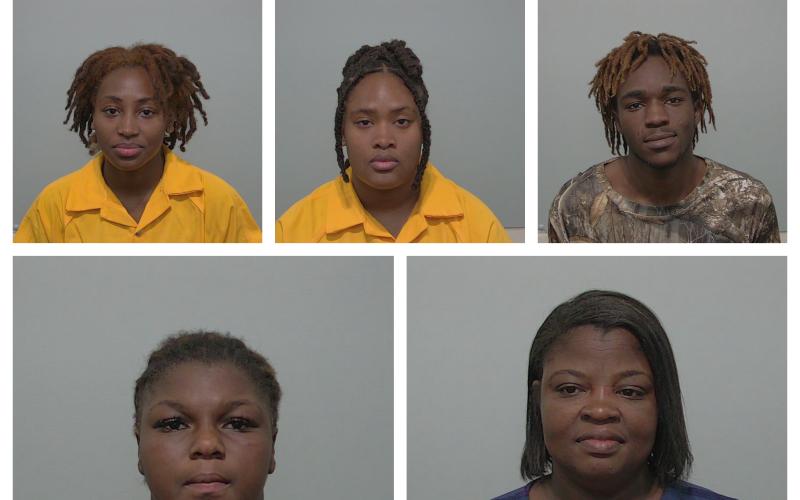 Da'niya Fluellen (top left, clockwise), Da'yani Fluellen, Charles Smith, Mikhya Hendon and Lakesia Hendon.