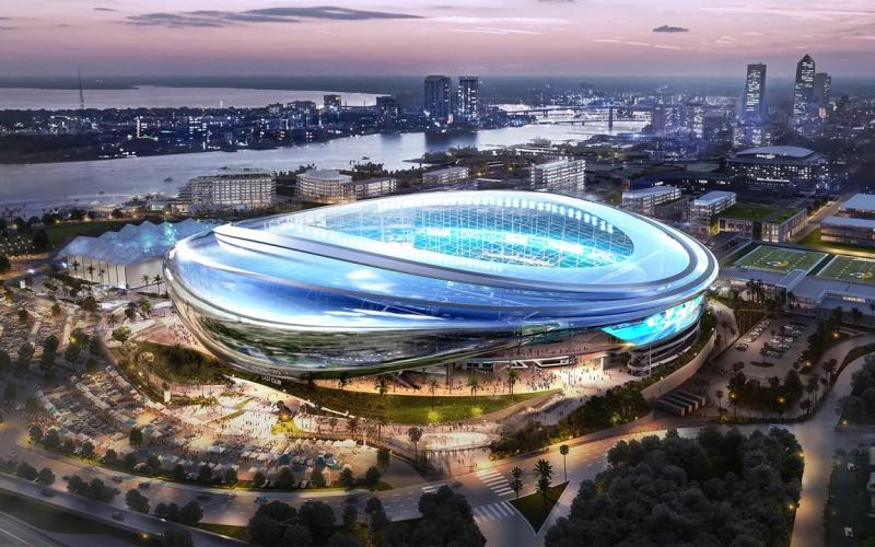 A conceptual rendering shows the vision of renovations to TIAA Bank Field. (COURTESY OF JACKSONVILLE JAGUARS)