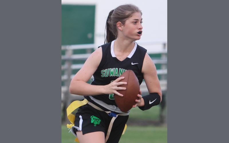 Suwannee quarterback Maci Campbell is the LCR’s Flag Football Player of the Year. (PAUL BUCHANAN/Special to the Reporter)