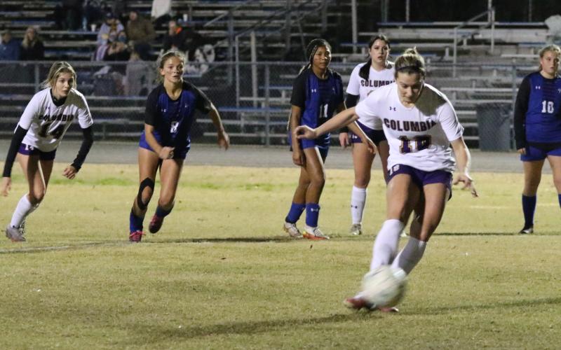 Skyler Ziegaus led Columbia's girls soccer team to the playoffs for first time ever. (FILE)