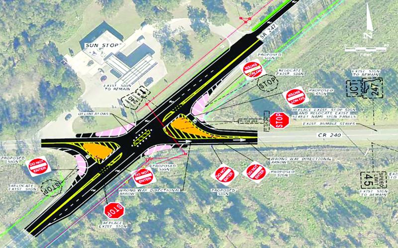 The Florida Department of Transportion is hosting an open house today to discuss and unveil the proposed intersection improvements for the State Road 247 and County Road 240 crossing in southwestern Columbia County. (COURTESY)