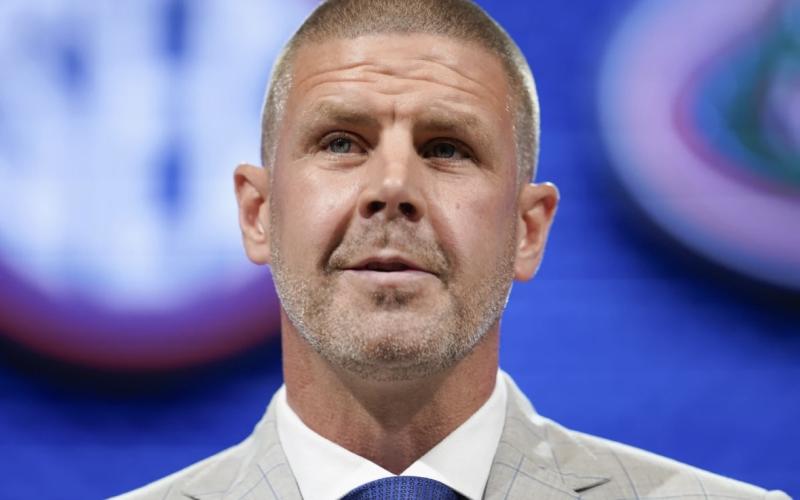 Florida head coach Billy Napier Speaks during SEC Media Days on July 19 in Nashville, Tenn. (GEORGE WALKER IV/Associated Press)