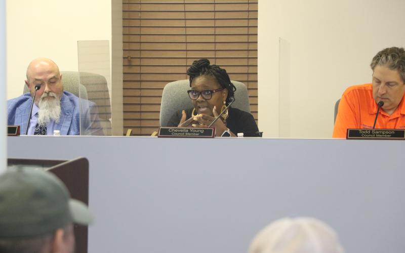 Lake City Councilwoman Chevella Young voted against funding for the programs at Richardson Community Center due to concerns with staffing at the center. (MORGAN MCMULLEN/Lake City Reporter)