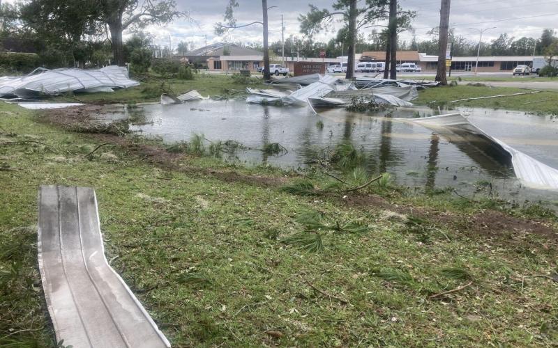 Taylor County sustained flooding and other widespread damage in Hurricane Idalia. (COURTESY NEWS SERVICE OF FLORIDA)