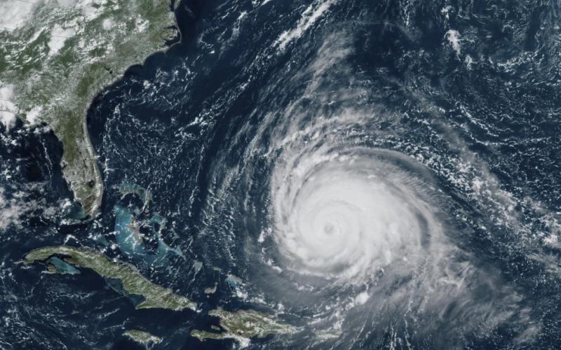 Hurricane Lee continues its slow west-northwest trajectory across the Atlantic Ocean on Tuesday. (NOAA)