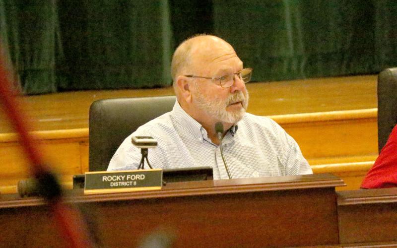 County Commission Chairman Rocky Ford said Sheriff Mark Hunter’s letter blaming the commission was ‘ludicrous.’ (JAMIE WACHTER/Lake City Reporter)