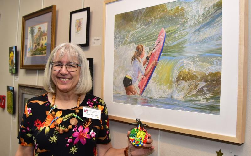 Melissa Miller Nece won best drawing at the 2018 Autumn Artfest for her entry, ‘Wall of Water.’ The 25th annual fine arts exhibition opens with its awards reception Saturday at the Suwannee River Regional Library’s Live Oak branch. (COURTESY)