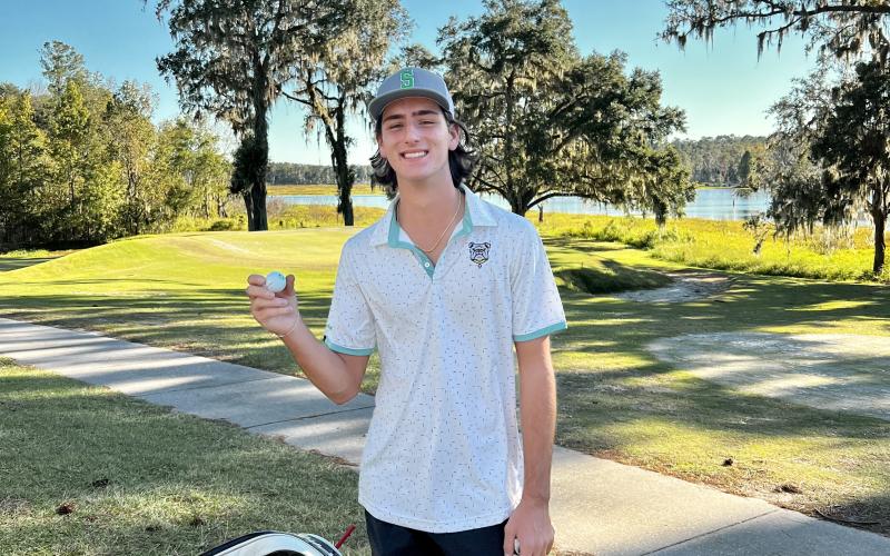 Suwannee golfer Clayton Senea made a hole-in-one during Thursday's match against Madison County. (COURTESY)