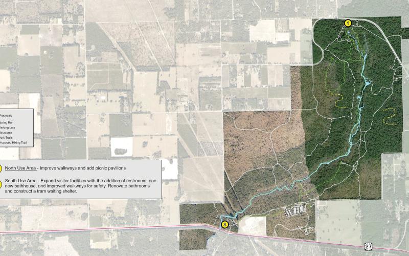 The Florida Department of Environmental Protection’s Division of Recreation and Parks is looking to make improvements on both the north and south end of Ichetucknee State Park. (COURTESY)