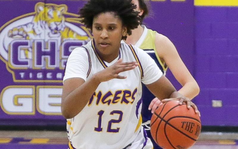 Columbia forward Jolena Gardner dribbles up the court against Aucilla Christian last season. (FILE)
