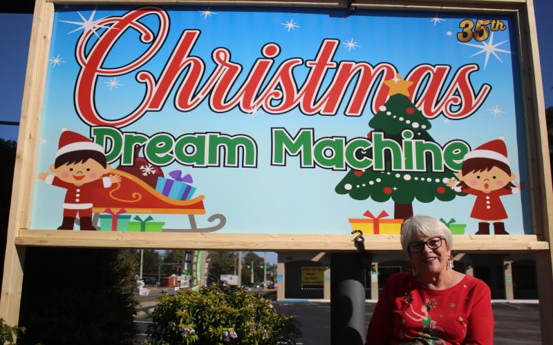 Meally Jenkins and the Christmas Dream Machine are open for their 35th Christmas season. This year’s location for the Dream Machine is in the Country Club Plaza off of Baya Avenue. (TONY BRITT/Lake City Reporter)