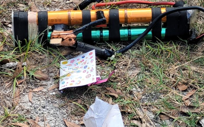 The Columbia County and Alachua County Sheriff’s Offices responded to a call about a suspicious device on SW Arlington Boulevard Thursday. The device was not an explosive. (COURTESY)
