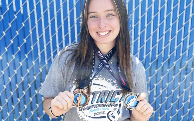 Suwannee’s Raegan Conklin is the LCR’s Girls Swimmer of the Year. (COURTESY)