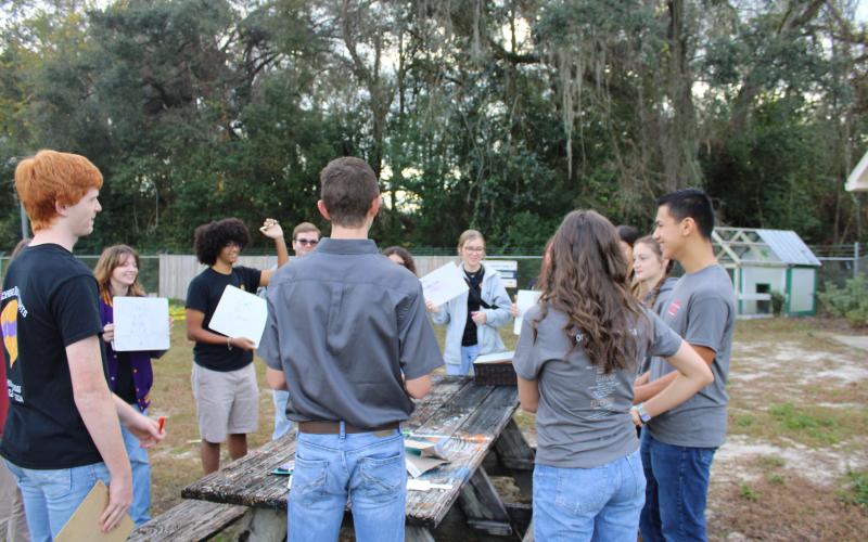 FBLA students from Lafayette, Columbia, Hamilton County, Bell and Trenton chapters met Dec. 1 for a leadership day in Mayo. (COURTESY)