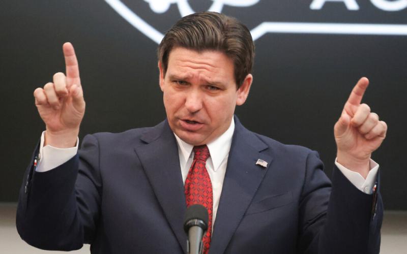 Gov. Ron DeSantis, shown speaking in Kissimmee last week, announced Monday that he wants the FLorida Legislature to take aim at fixing Washington’s problems. (JOE BURBANK/Orlando Sentinel/TNS)