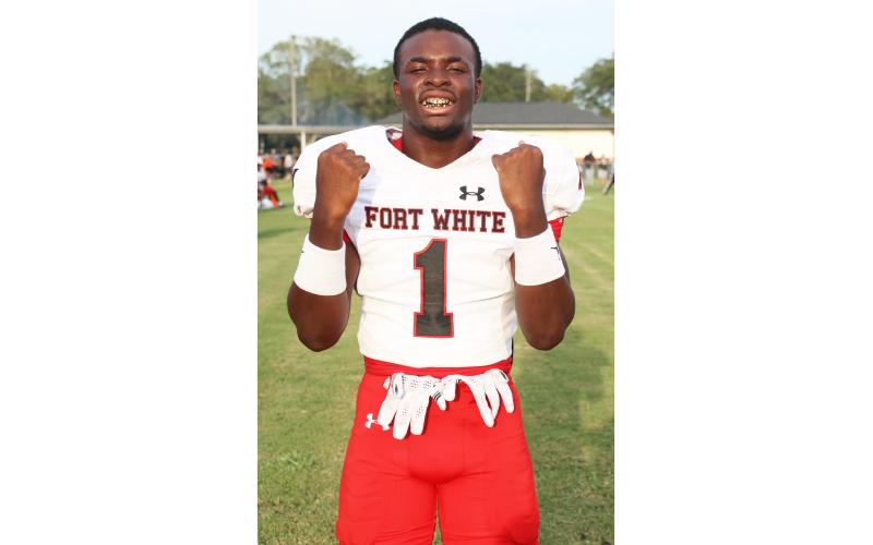 Fort White running back Dakota Fisher is the LCR’s Offensive Player of the Year. (PAUL BUCHANAN/Special to the Reporter)