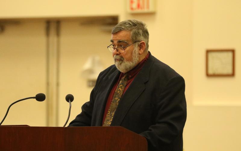 County Manager David Kraus said it would be hard to make changes to the water line extension project at this point, after the Columbia County Commission awarded the bid at Thurday’s meeting. (JAMIE WACHTER/Lake City Reporter)