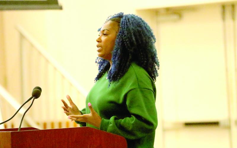 Vanessa George with October Realty and Twentyeight Fourteen, presented a plan last month for a public-private partnership to bring affordable housing into Lake City. George  requested $1 million from the county, which will discuss the topic further Thursday in a workshop. (FILE)