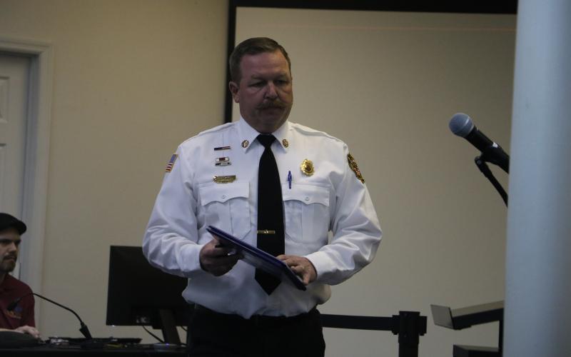 Lake City Fire Chief Josh Wehinger said the city needed to ‘get ahead of the game’ and order a new ladder truck to replace its current model, which is 18 years old. (MORGAN MCMULLEN/Lake City Reporter)