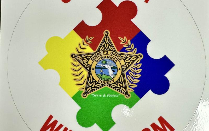 The Suwanne County Sheriff’s Office has created an autism vehicle decal program to provide special decals to alert authorities that someone with autism is in the vehicle to help create smoother interactions. (COURTESY SCSO)