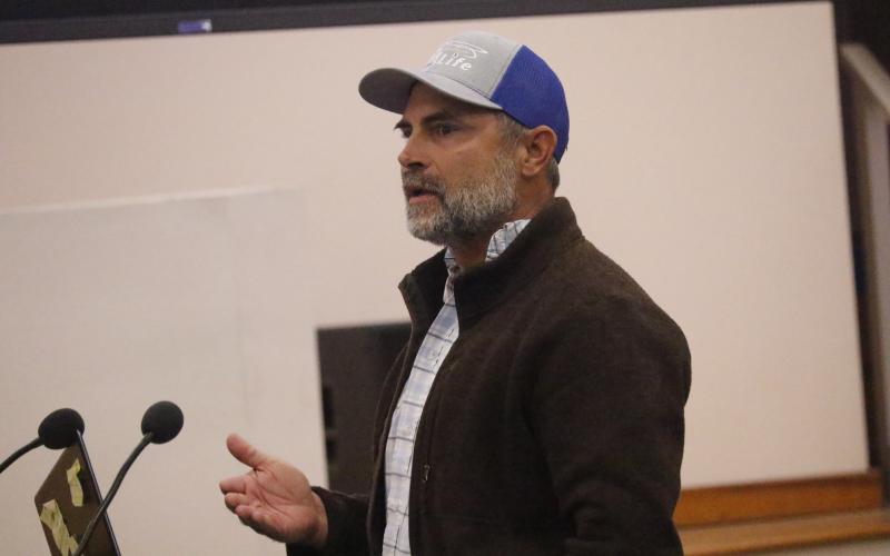 Former firefighter Anthony Davis urged the BOCC to adopt an in-house solution for EMS in the future. (JAMIE WACHTER/Lake City Reporter)