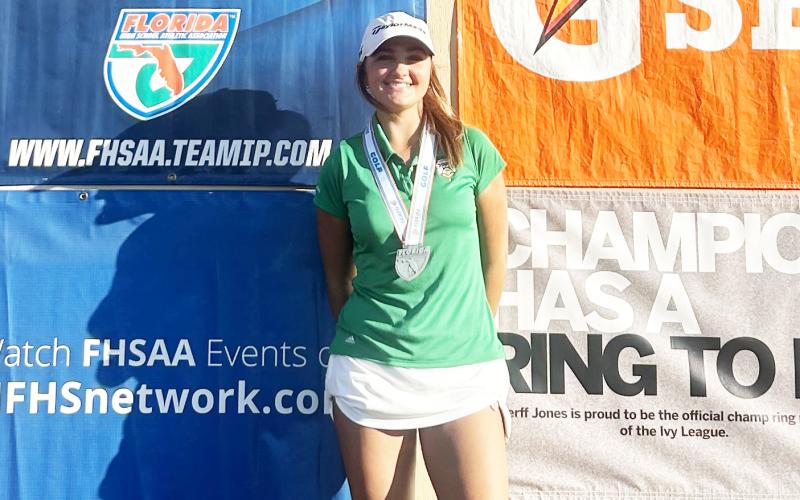 Suwannee golfer Ryan Donaldson, who placed fifth at the Class 2A state tournament last fall, is hosting a charity golf tournament on Friday to benefit Vivid Visions and its effort at “chipping away at domestic violence.” (FILE)