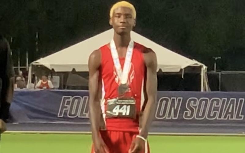 Lafayette’s Jordan Murphy placed eighth in the triple jump at the Class 1A state meet on Wednesday. (COURTESY)