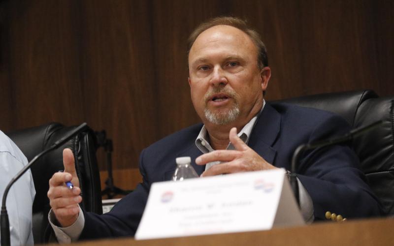 Ronnie Gray, a candidate for superintendent of Suwannee County Schools, said during Monday's meet the candidates forum that he has experience in all the key tenets to what make a successful school district. (JAMIE WACHTER/Lake City Reporter)