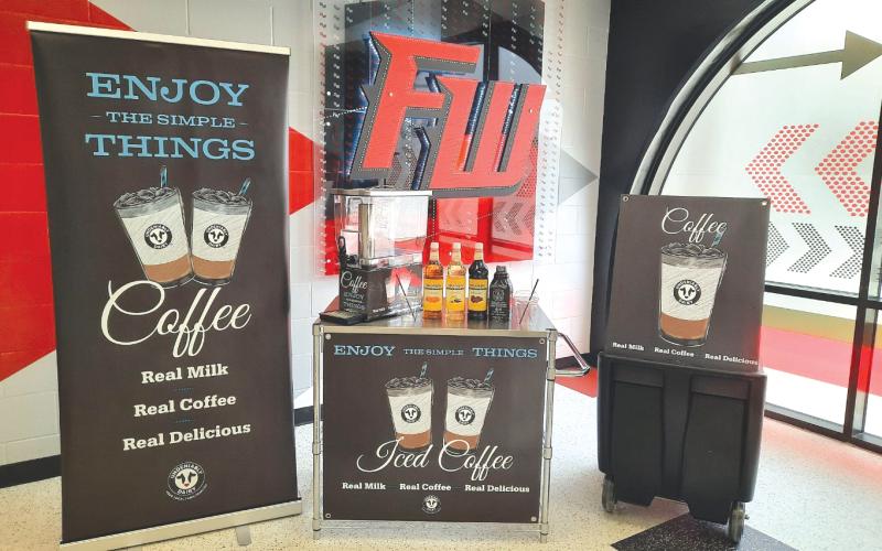 The cafeterias at Fort White and Columbia high schools will feature coffee bars this year as part of the district’s upgrades to its cafeterias and menus. (COURTESY)